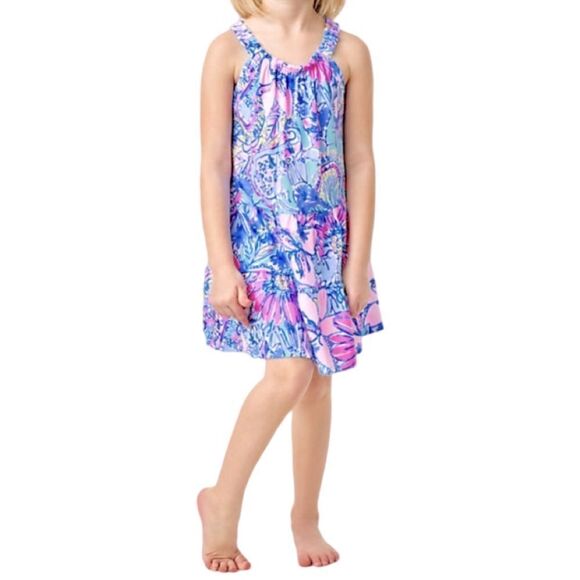 Lilly Pulitzer Girls “Got Your Back”Mini Loro Dress Size M 6/7 - Picture 3 of 7
